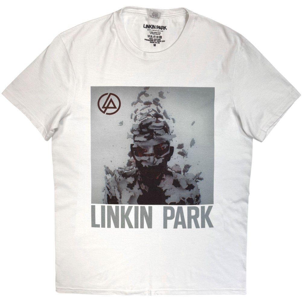Linkin Park - Living Things Cover Art Mens Tshirt - White